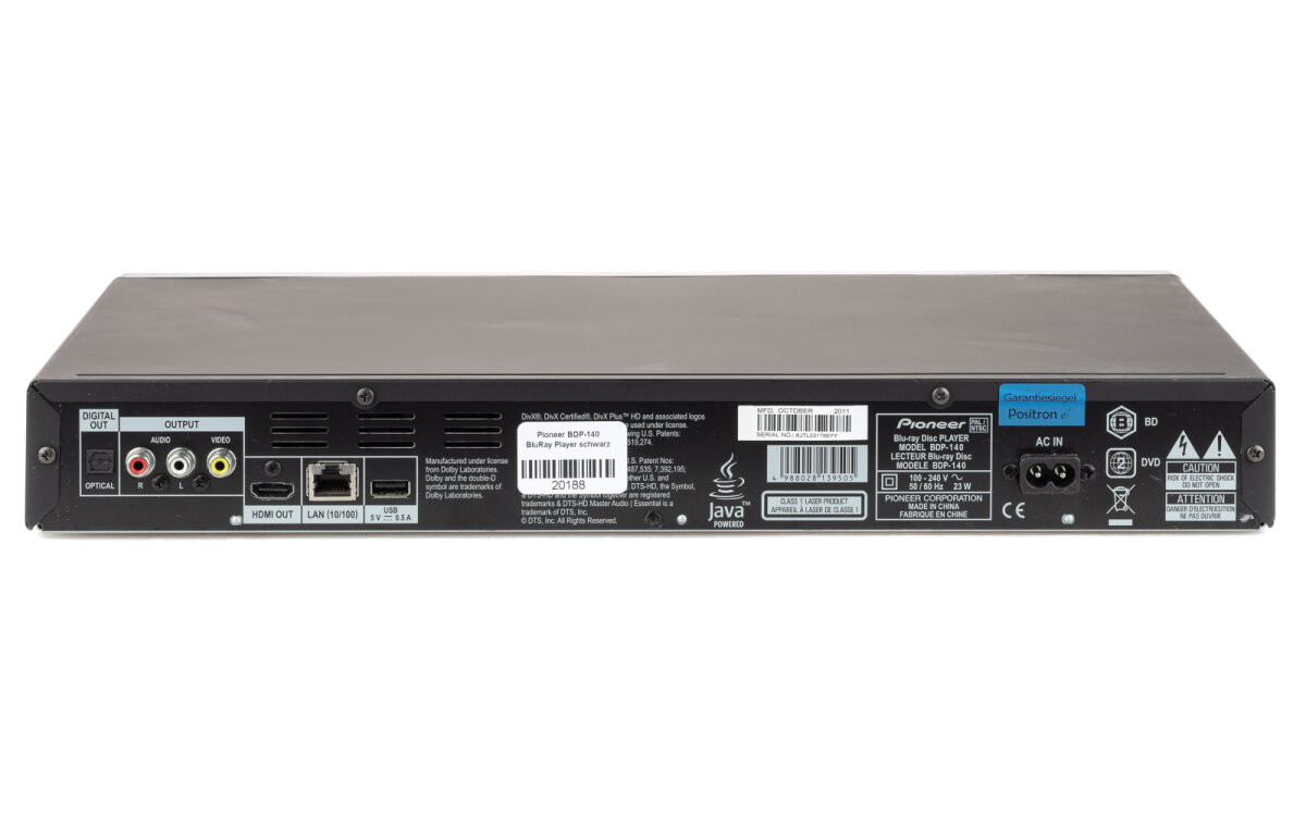 Buy a refurbished Pioneer BDP-140 BluRay player, 139,00 €